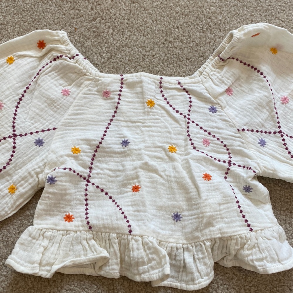 Girls peplum top worn once